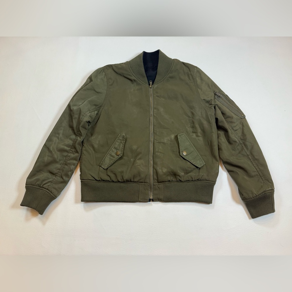 INGNI green padded bomber jacket size women’s medium full zip (bin BB) - Picture 10 of 10
